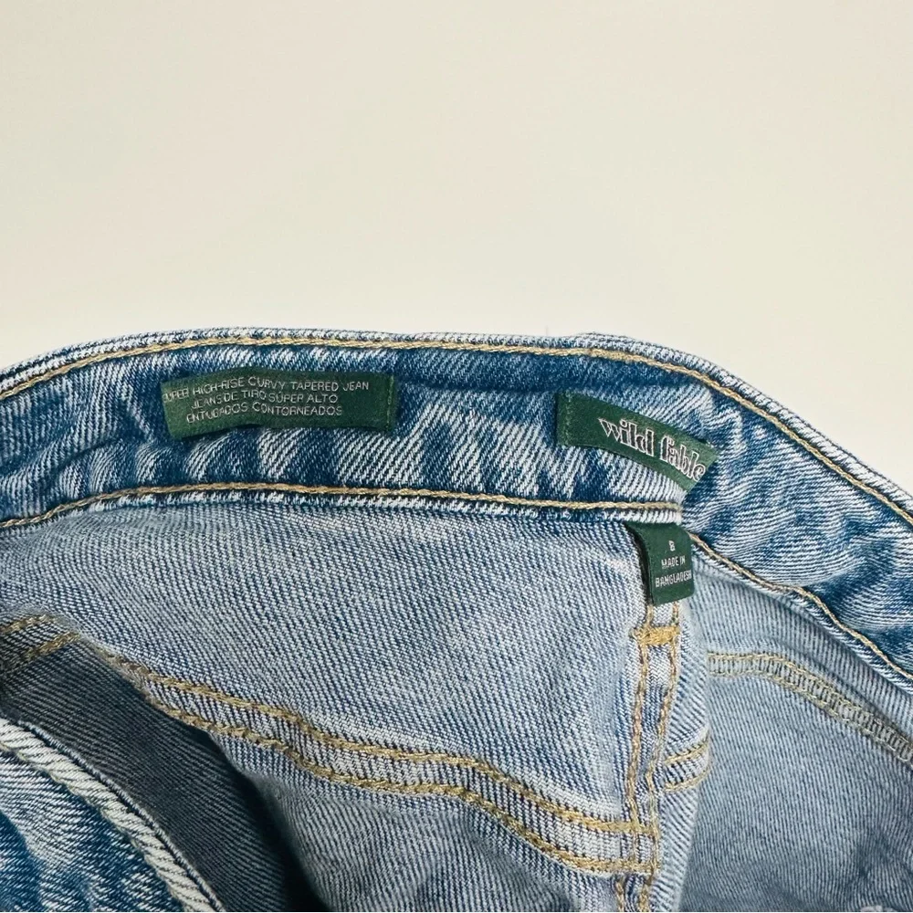 Wild Fable size 8 high rise curvy fit tapered ankle blue jeans - Picture 3 of 3